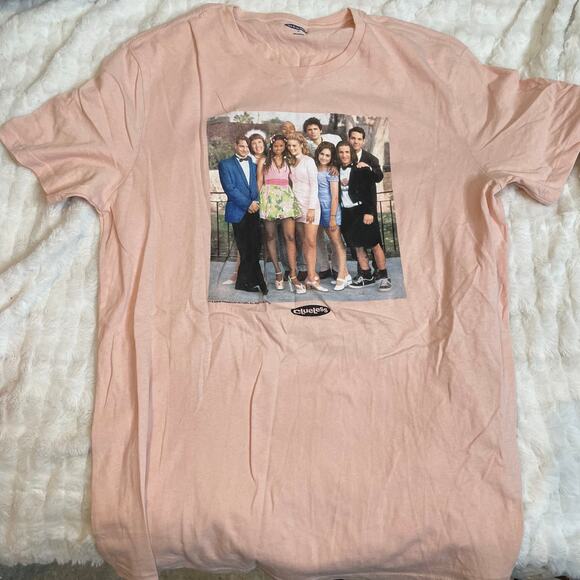 OLD NAVY‎ Clueless Pink Tee Shirt Medium Graphic Tee 90s Vibe - Picture 1 of 3